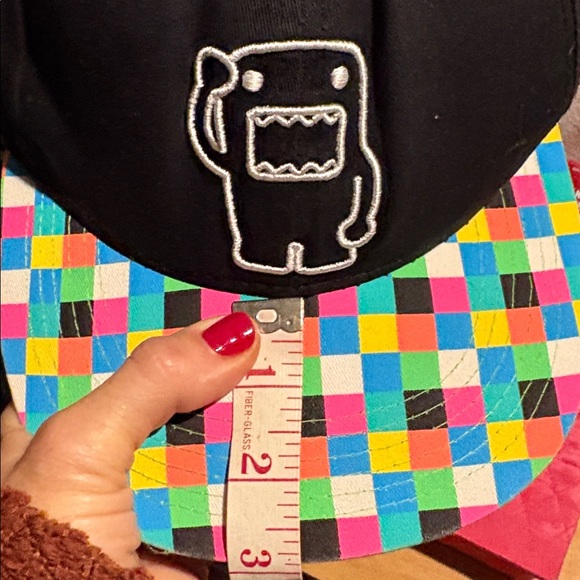 Domo Snapback Hat multi colored check One Size Adjustable Embroidered 6 Panel - Picture 7 of 9